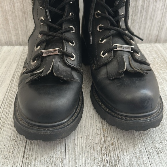 Harley Davidson Kiltie Women's black Full
Grain Logger Motorcycle Boots - Picture 10 of 10